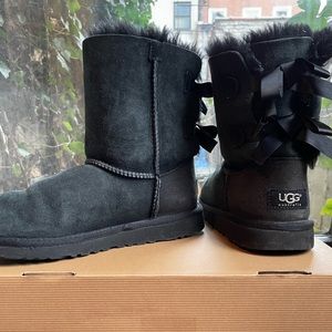 UGG Bailey Bow II Black Boots